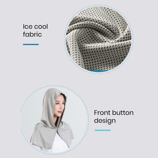 Cooling Hoodie Towel Extra Soft Sweat Absorption UV Protection Cooling Neck Wrap