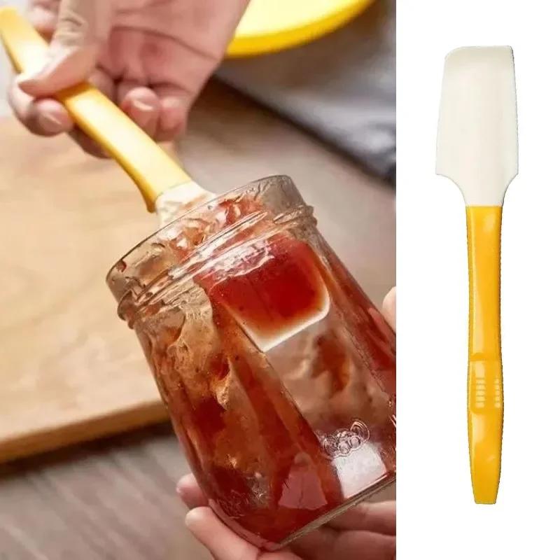 Multi-functional Silicone Butter Knife Scraper High Temperature Resistant Elbow Stirring Stick Can Opener Baking Jam Spatula