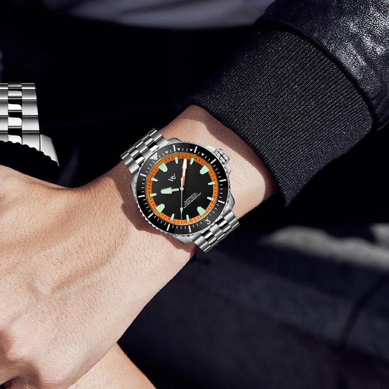 WM Watch NH35 Автоматические Механические Часы 200М Водонепроницаемые Сапфировое Стекло с AR Покрытием Welly Merck Часы Для Мужчины WM211