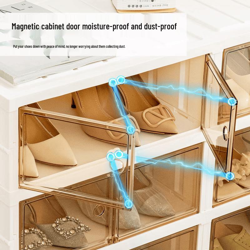 IRIS Transparent Foldable Modular Shoe & Display Storage Cabinet