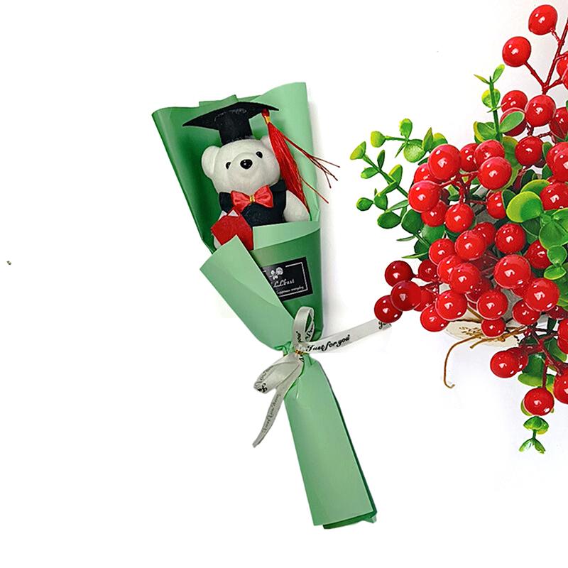 Докторантура Бакалавр Выпускной Кукла Букет Выпускной Сезон Подсолнух Роза Одиночный Мультяшный Медведь Подарок на День Учителя
