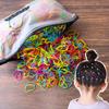 1000PCS Disposable Rubber Band Hairband For Children Ponytail Hairs Ties Colourful Elastic Hair Bands Baby Hair Accessories