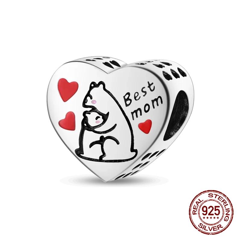 Шармы Бусины Серии Красного Цвета Медь Кровь Сердце Любовь Машина Клубника Фрукты Подвеска Подходят Оригинальному Браслету-Бэнглу DIY Ювелирные Изделия