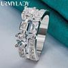 925 Sterling Silver Zircon 7-10# Ring For Women Fashion Charm Jewelry MR028