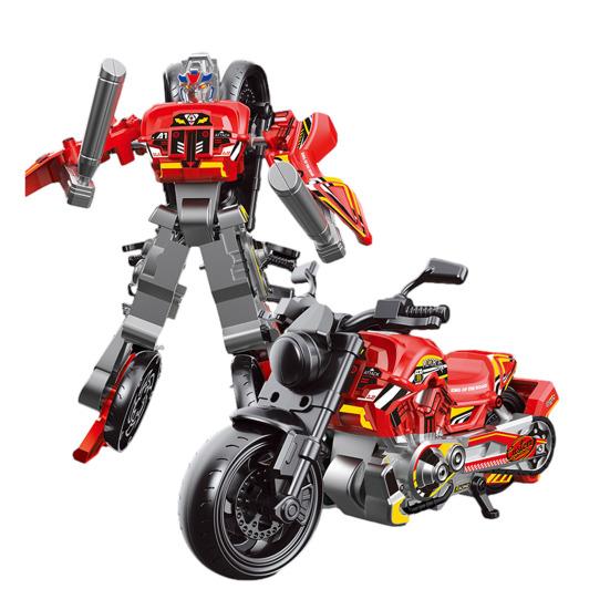 Transforming Robot Motorcycle Toy Movable Joints Educational Transformable Motorbike Deformation Robot Model Toddlers Boys Birthday