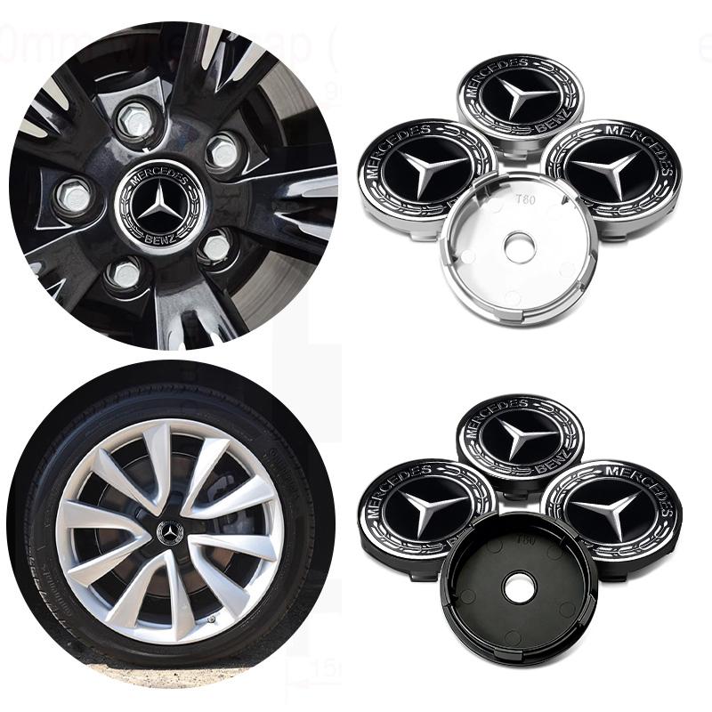 4PCS Car Emblem Wheel Hub Center Cap Badge Covers Sticker Accessories For Benz AMG W213 W124 W108 W126 Exclusive W204 W222 W205