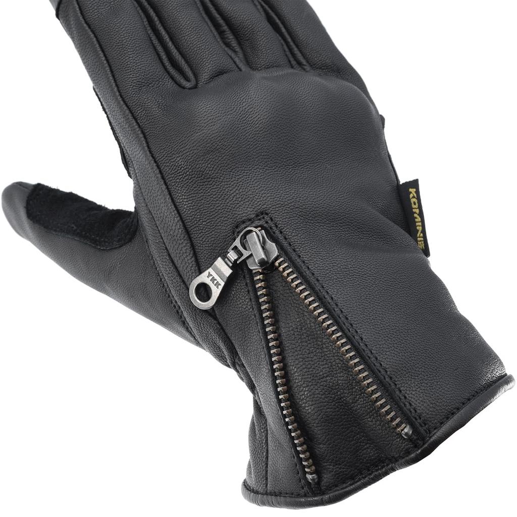Komine Motorcycle Leather Winter Short Gloves Z Size M GK-850 - Series, Brown,