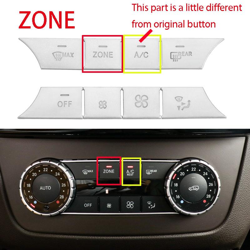 Автомобильные кнопки AC Dash, крышка, кнопки регулировки громкости, наклейки для Mercedes Benz GLE SL M ML GL CLS AMG C