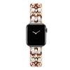 Женский золотой браслет для Apple Watch Band 11 10 46мм 9 8 Ultra 3 49мм SE 6 41 45мм 38/42мм 44 40мм Ремешок Металлический Кожаный Браслет