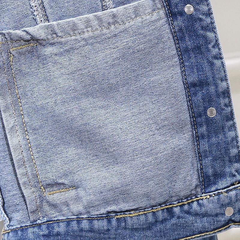 Женская джинсовая куртка Весна и Осень Повседневная Универсальная Вышитая Ретро Средней длины Топ