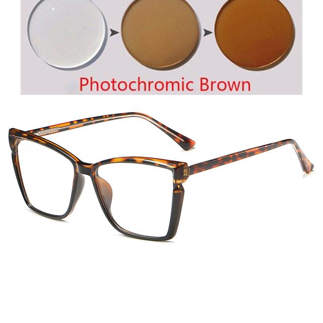Big Frame Polygon Minus Glasses with Prescription Tr90 Women Men Myopia Photochromic Spectacles Diopter 0 -0 .5 -0 .75 To -6 .0