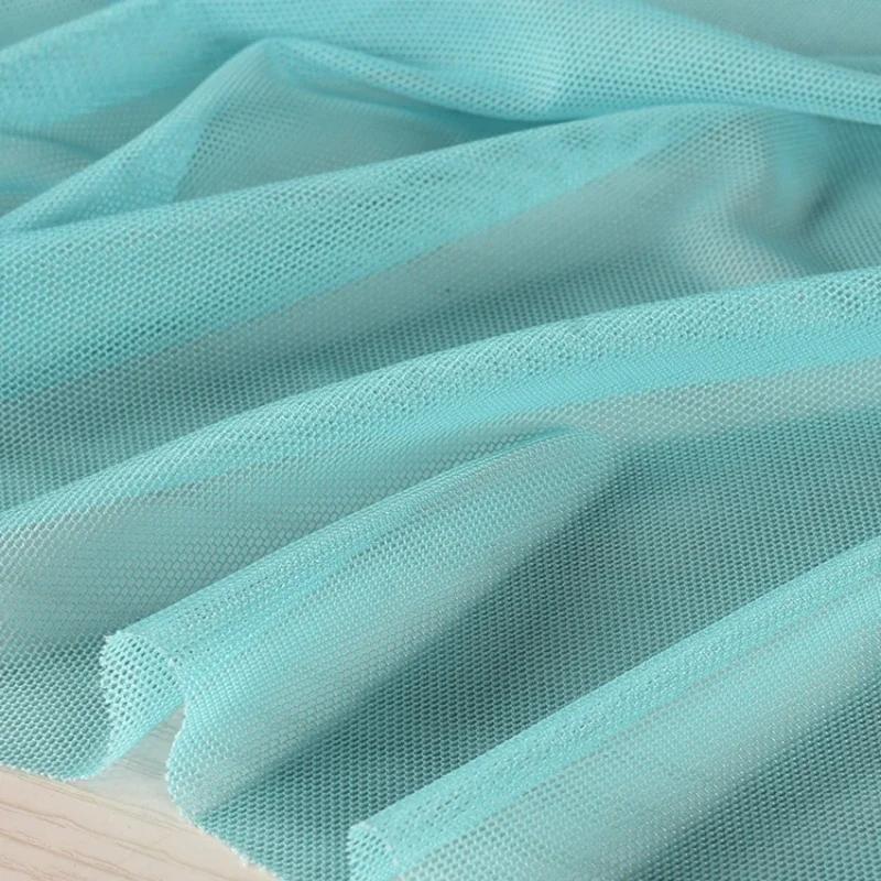 40D Mesh Fabric High Elastic Knitted Soft Four Sided Elastic Dress Bottom Cloth Diy Sewing Meters Nylon Spandex Material