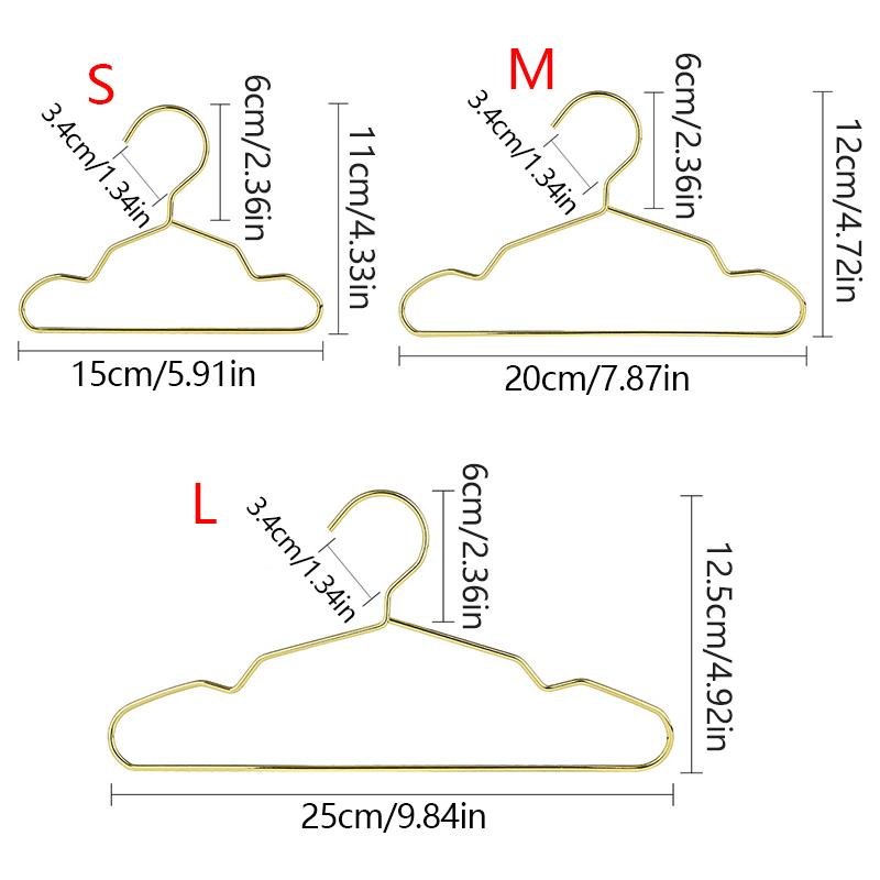 10 шт. маленькая золотая вешалка для одежды металлическая проволока детская вешалка мини-вешалка для домашних животных