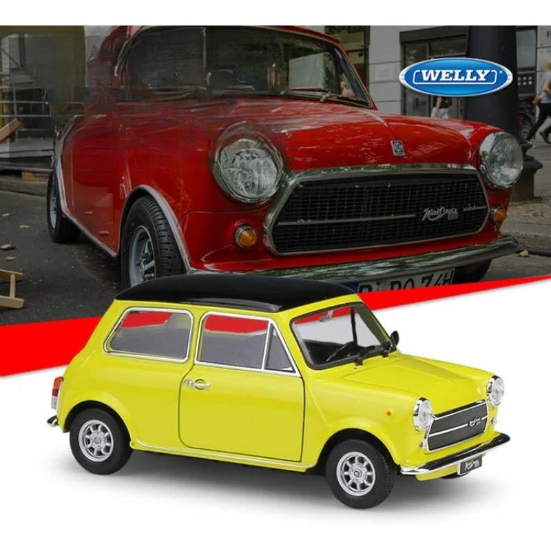 Welly 1/24 MINI COOPER 1300 Модель автомобиля из сплава Литой металл Классический Мини Автомобиль Модель Транспортного средства Симуляция Коллекция Детская Игрушка Подарок