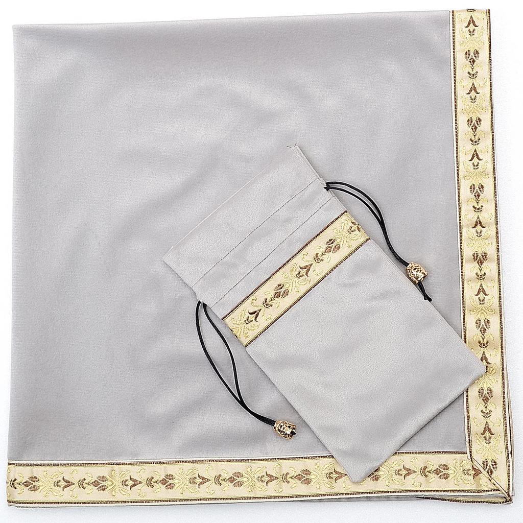 Kuai Tarot Pastel Set of with Velvet for Tarot and Readings with Gold Set of Small Pouch Cloths, Colors, 68x68cm, 2, Pouch, Thick, Cards, Divination,