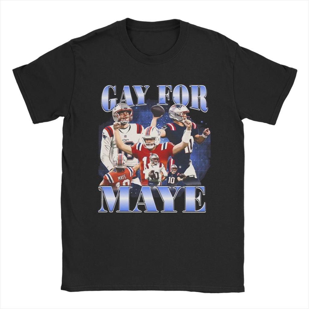 Drake Maye Gay For Maye TShirt Summer Hip Hop T Shirts Man Cotton O Neck Plus Size Top Tees Short Sleeve Street Style Tshirt
