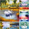 DIY Swan 5D Diamond Painting Full Round Drill Animal Diamond Embroidery Mosaic Cross Stitch Kit Home Decor Gift Dropshipping
