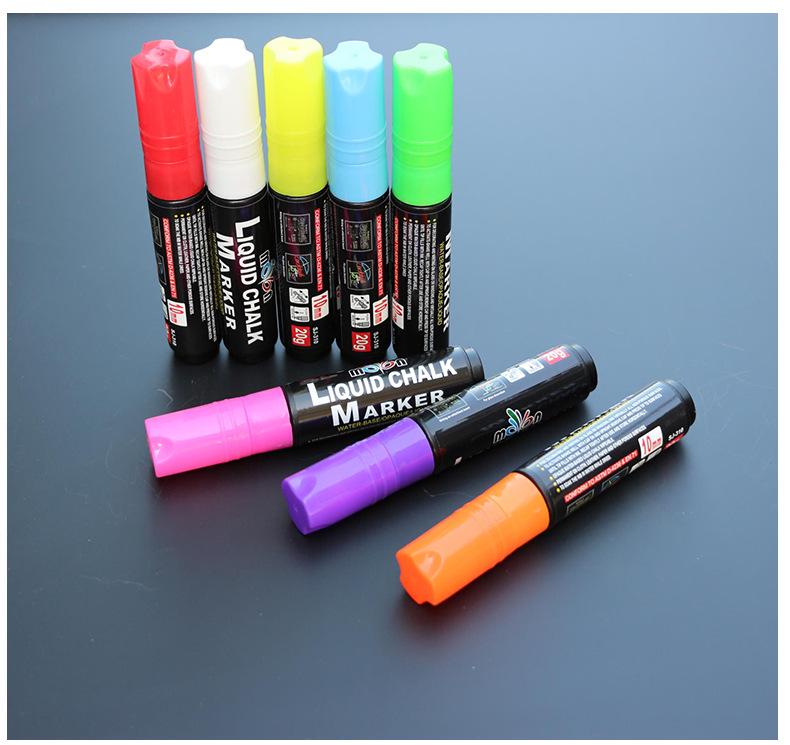Large 8-Color LED Fluorescent Blackboard & Glass Writing Pen Set