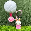Мультяшный кролик, подвеска для гольф-ти, пластиковое кольцо для гольф-ти против потери с ремешком, держатель для ти для предотвращения потери с гольф-ти для мужчин и женщин