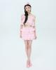 Leobyui Organza Ripple Layered Skirt Pink