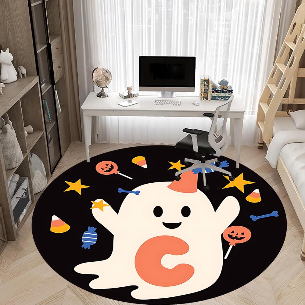 1PC Halloween Ghost Chair Carpet for Office, Indoor Non-Slip Washable Carpet, Soft Comfortable Mat For Office Room yy250930191