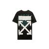 Dripping Arrows Short Sleeve Over T-Shirt Black Men Tops Black White OMAA038R201850051001