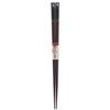 Natural Wood Lacquered Chopsticks with Abalone Shell and Rabbit Design, 23cm