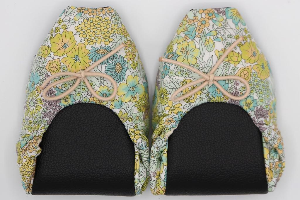 DDintex FLORET LONDON Портативные тапочки Margaret, Annie, Лайм, примерно 24-24.5 см [Принт Liberty]
