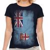 Fiji Faded Flag Women T-Shirt Viti Football Fijian Gift Shirt
