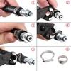 130pcs Single Ear Stepless Hose Clamps 7-21mm 304 Stainless Steel Hose Clamps Cinch Clamp Rings Hose Clip Clamp or 1PC Pliers