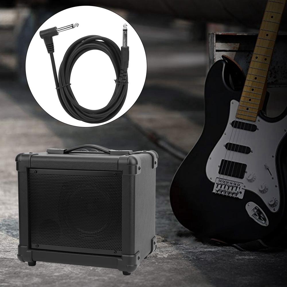 Аудиокабель для гитары 6,35 мм, угловой разъем, провод для усилителя, длина 3 метра 10 дюймов