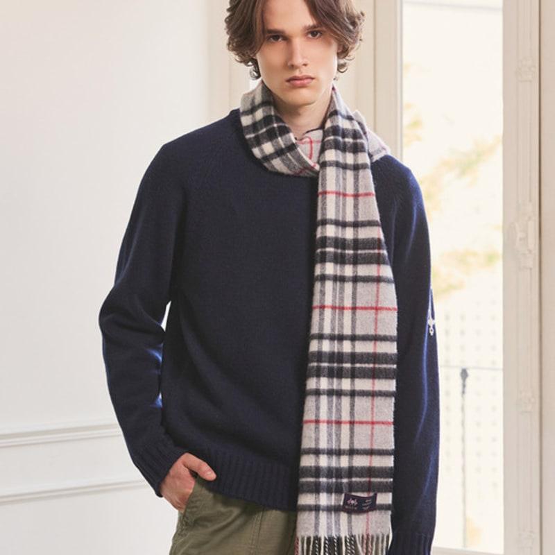 ABRAHAM MOON Шарф из мериносовой шерсти 25 см - Серый Thompson