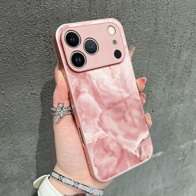 Чехол для мобильного телефона iPhone15promax со встроенной рамкой для объектива, рисунок под золотой мрамор, защитный чехол из закаленного стекла
