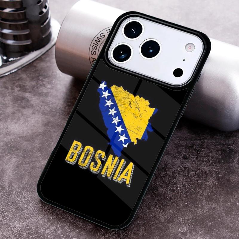Чехол для телефона с принтом флага Боснии и Герцеговины для iPhone 17 16 15 14 13 12 11 Pro Max Plus 17Air Мягкий силиконовый чехол