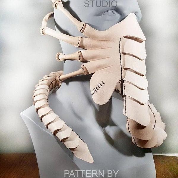 Маска на Хэллоуин, костюм Facehugger, маска для лица Alien Facehugger, костюм Hugger для лица, реквизит ужасов, резиновая страшная маска скорпиона на половину лица