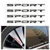 4Pcs Style Car Door Rims Racing SPORT Graphic Emblem Car Sticker Wheel Hub Decal