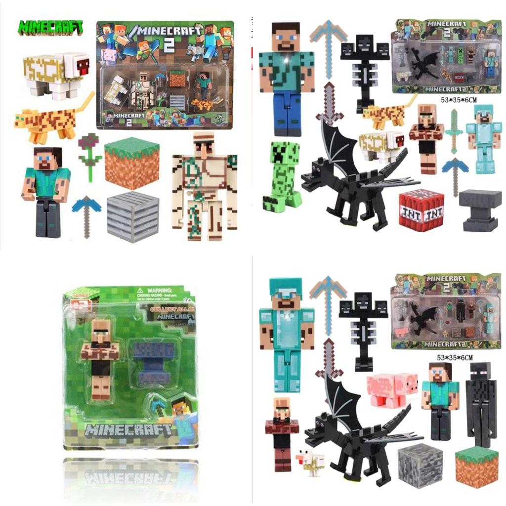 Коллекция фигурок-пазлов Minecraft Высококачественный домашний декор и подарок для геймеров