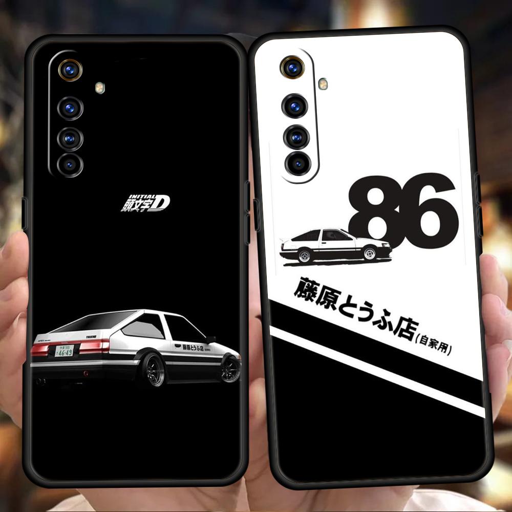 Чехол для телефона Initial D AE86 для Realme 8 9 Pro Plus 8i 9i 6 7 GT2 C21 C25 C3 C11 11 Pro 5G Plus Ударопрочный силиконовый чехол Capa Сумка