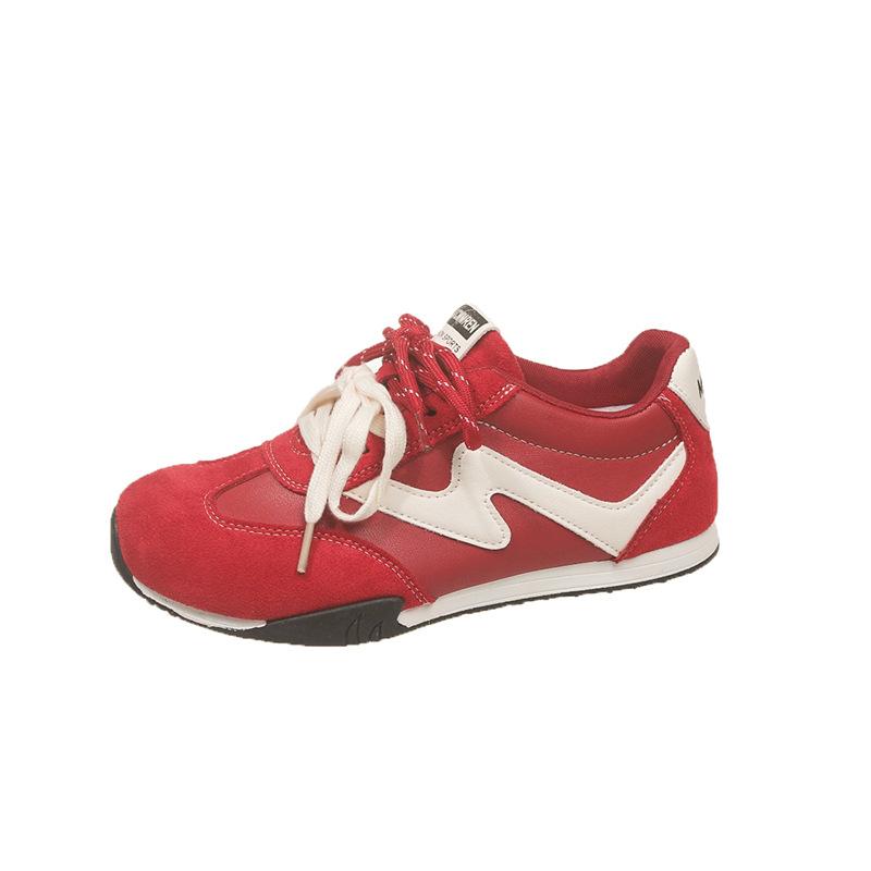 Ретро немецкие тренировочные кроссовки женские 2025 осень новые на плоской подошве супер огонь универсальные повседневные спортивные кроссовки Форрест Гамп легкие белые кроссовки