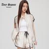 ANY SPOOR Summer Fashion Thin Mid-Length Short Sleeve Coat