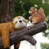 Resin Sloth and Squirrel Tree Hanging Simulated Tree Decorations Pendant  Table
