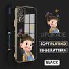 For Redmi Note 13 Pro 12 Pro 12S 11 Pro 11S 10S OPPO A38 A77s A96 Realme C33 C65 OnePlus Cute Cartoon Girl Pattern Full Lens Protect Casing
