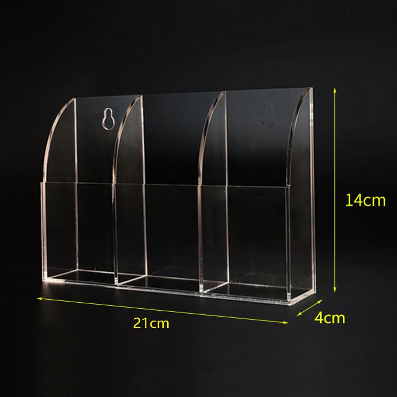 Акриловый держатель для пульта ДУ телевизора и кондиционера, 1/4 корпуса, настенный ящик для хранения для дома