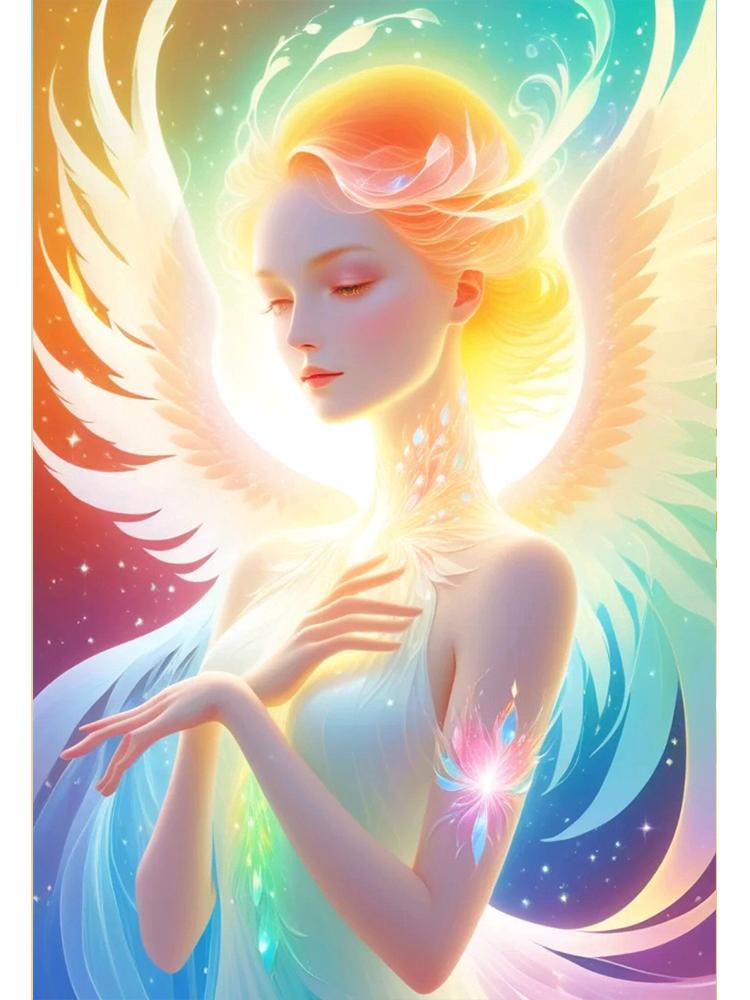 5D DIY Алмазная картина Ангел Крылья девушки Полный круг Квадратная Алмазная мозаика Вышивка Картина Новый продукт Цветное украшение для дома