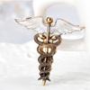 Retro Luxury Rod Badge Angel Wings Caduceus Collar Clothing Jewelry Brooch Pins Corsage Accessories