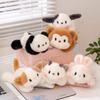 6 Styles Cuddly Lying Prone Cartoon Animal Plush Toys Soft Fluffy Panda Dog Bear Doll Lovely Desktop Pets Kawaii Gift To Girls