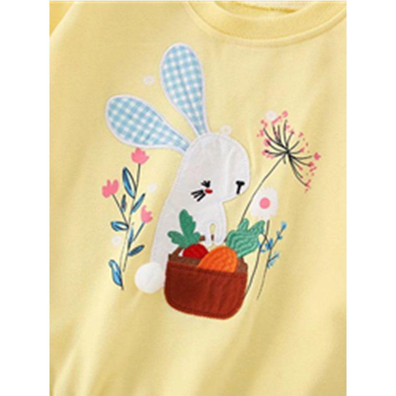 Cute Rabbit Girl Spring and Autumn Pure Cotton Casual Sweatshirt