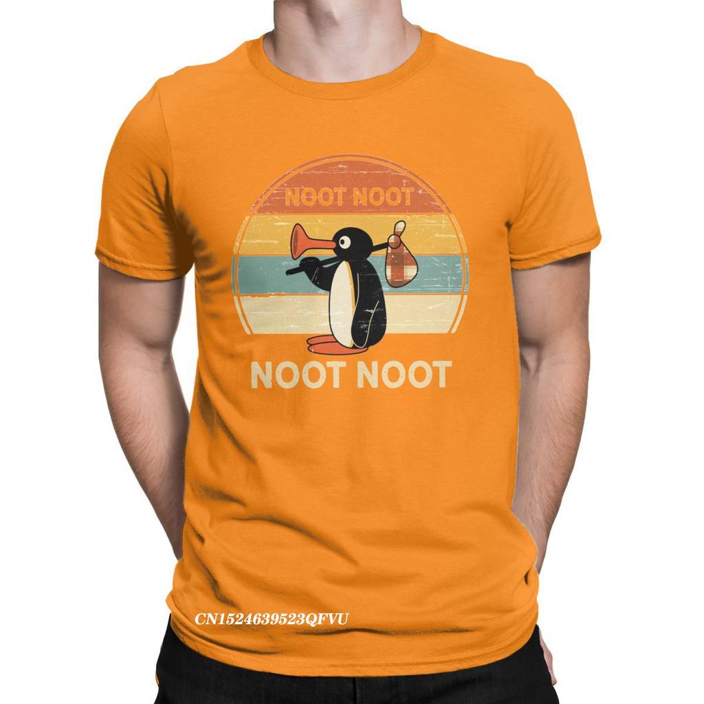 Мужская женская футболка Noot Noot Pingu Penguin Meme Gift Funny Premium Cotton Tee Shirt Harajuku Tshirt Crewneck Clothing Printing