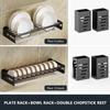 Dish Rack Punch-Free Wall-Mounted Bowl Drying Rack Kitchen Tableware Organizer Multifunctional Dish Storage Shelf Spoon Holder