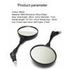 1 Set Rearview Mirrors Universal Folding Round Motorbike Modified Rear View Mirrors for Motorcycles